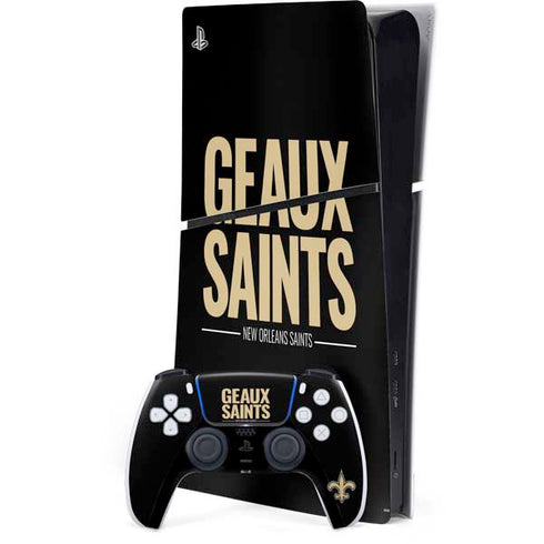 NFL New Orleans Saints Team Motto PS5 Slim Digital Edition Bundle Skin