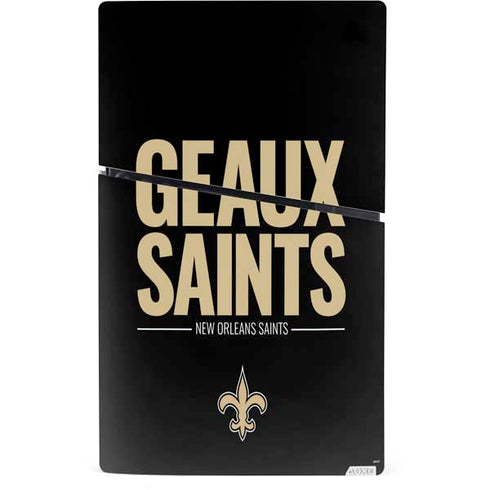 NFL New Orleans Saints Team Motto PS5 Slim Digital Edition Console Skin