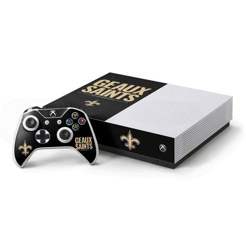 NFL New Orleans Saints Team Motto Xbox One S All-Digital Edition Bundle Skin