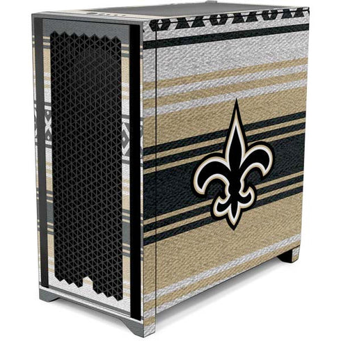 NFL New Orleans Saints Trailblazer Corsair 4000D Tempered Glass Mid-Tower ATX Case Skin