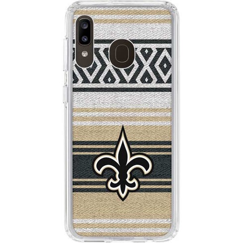 NFL New Orleans Saints Trailblazer Galaxy A20 Clear Case