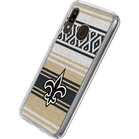 NFL New Orleans Saints Trailblazer Galaxy A20 Clear Case