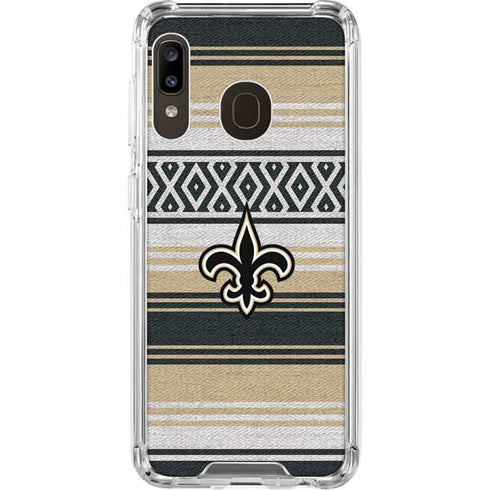 NFL New Orleans Saints Trailblazer Galaxy A30 Clear Case