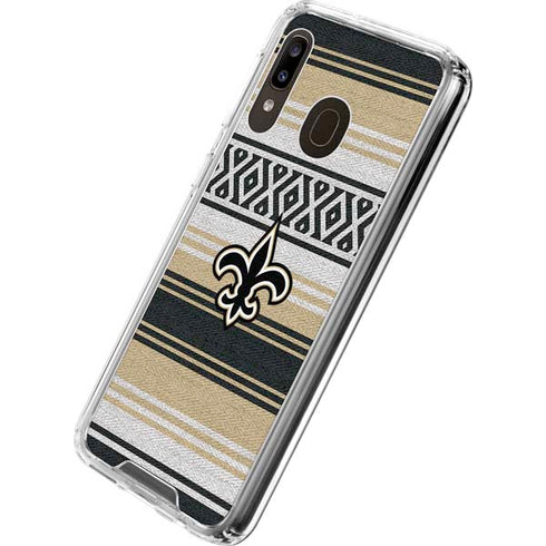 NFL New Orleans Saints Trailblazer Galaxy A30 Clear Case