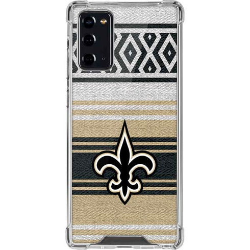 NFL New Orleans Saints Trailblazer Galaxy Note20 5G Clear Case