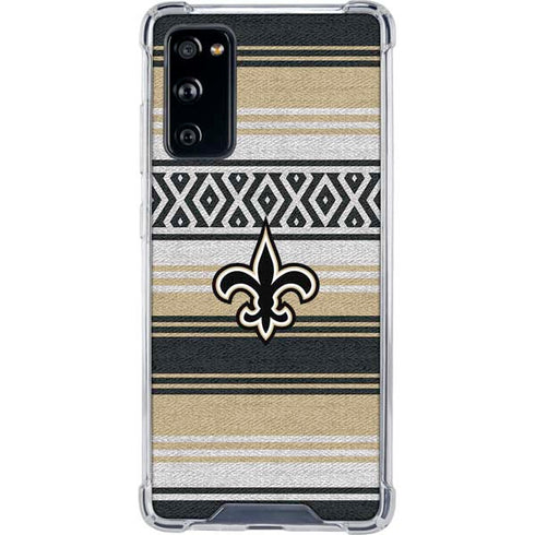 NFL New Orleans Saints Trailblazer Galaxy S20 FE Clear Case