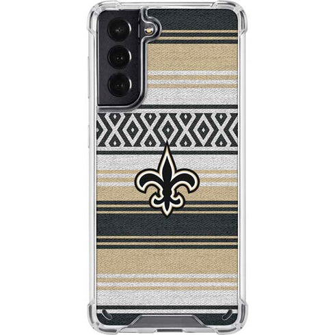 NFL New Orleans Saints Trailblazer Galaxy S21 5G Clear Case