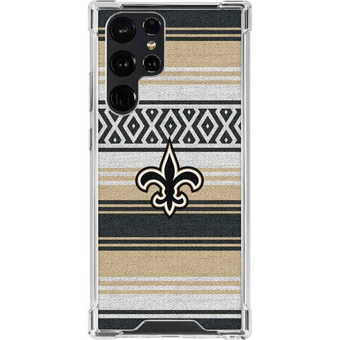 NFL New Orleans Saints Trailblazer Galaxy S24 Ultra Clear Case