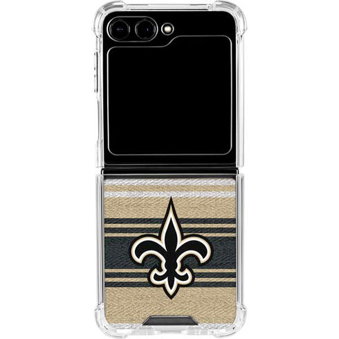 NFL New Orleans Saints Trailblazer Galaxy Z Flip5 5G Clear Case