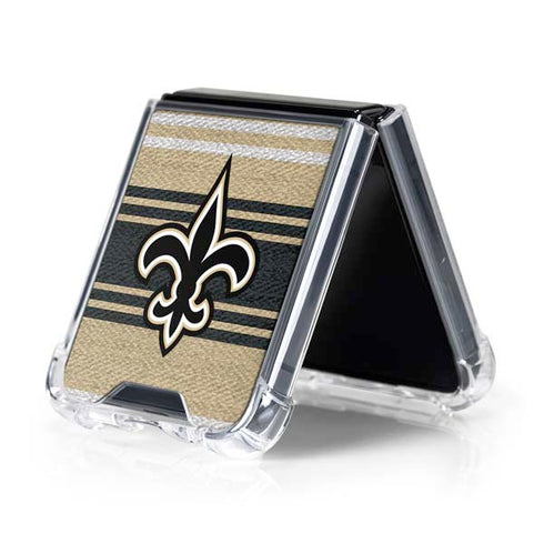 NFL New Orleans Saints Trailblazer Galaxy Z Flip5 5G Clear Case