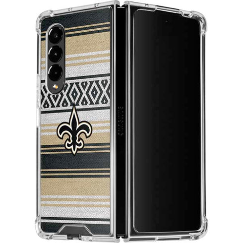 NFL New Orleans Saints Trailblazer Galaxy Z Fold4 5G Clear Case