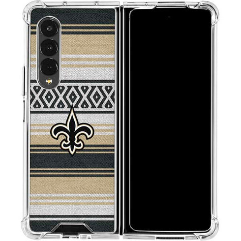 NFL New Orleans Saints Trailblazer Galaxy Z Fold4 5G Clear Case
