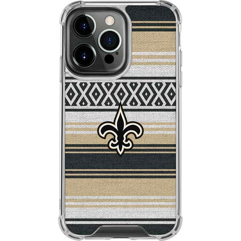 NFL New Orleans Saints Trailblazer iPhone 14 Pro Clear Case