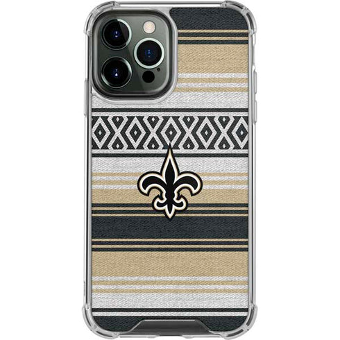 NFL New Orleans Saints Trailblazer iPhone 14 Pro Max Clear Case