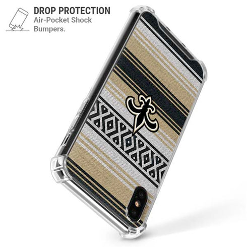 NFL New Orleans Saints Trailblazer iPhone XS Max Clear Case
