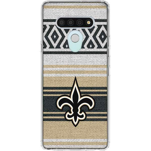 NFL New Orleans Saints Trailblazer LG Stylo 6 Clear Case