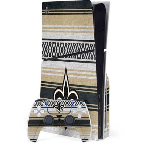 NFL New Orleans Saints Trailblazer PS5 Slim Disk Bundle Skin
