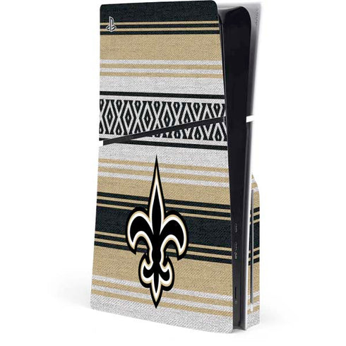 NFL New Orleans Saints Trailblazer PS5 Slim Disk Console Skin