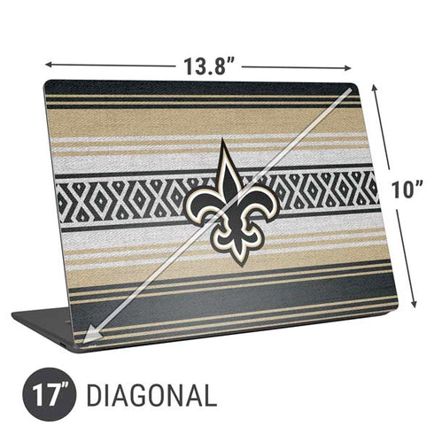 NFL New Orleans Saints Trailblazer Universal Laptop 17in (13.8 x 10in) Skin