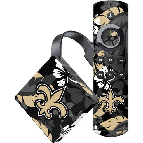 NFL New Orleans Saints Tropical Print Amazon Fire TV Skin