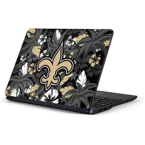 NFL New Orleans Saints Tropical Print Samsung Chromebook Skin