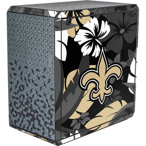NFL New Orleans Saints Tropical Print Cooler Master MasterBox Q300L Mini Tower Skin