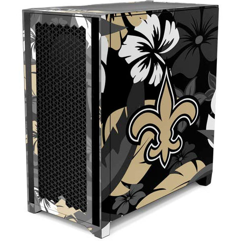 NFL New Orleans Saints Tropical Print Corsair 4000D Tempered Glass Mid-Tower ATX Case Skin