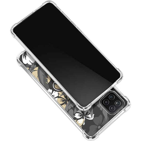 NFL New Orleans Saints Tropical Print Galaxy A12 Clear Case