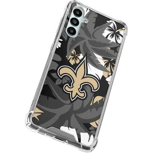 NFL New Orleans Saints Tropical Print Galaxy A15 5G Clear Case