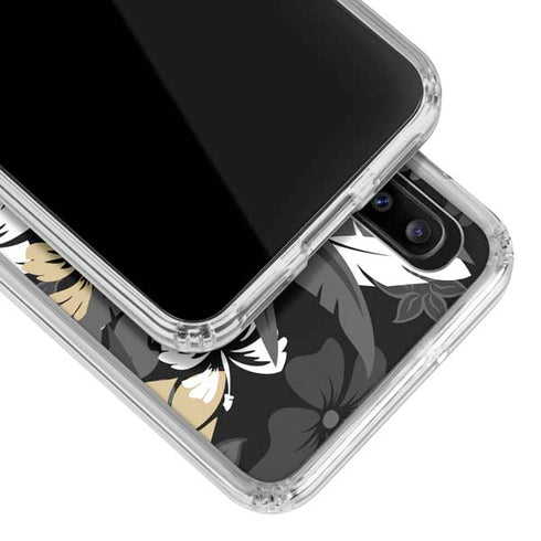 NFL New Orleans Saints Tropical Print Galaxy A30 Clear Case