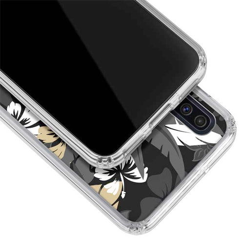 NFL New Orleans Saints Tropical Print Galaxy A50 Clear Case