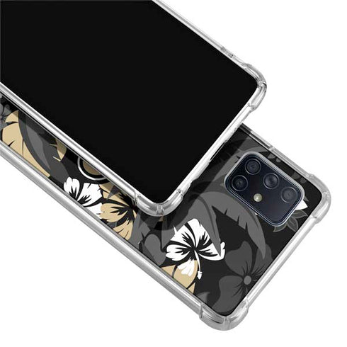 NFL New Orleans Saints Tropical Print Galaxy A71 5G Clear Case
