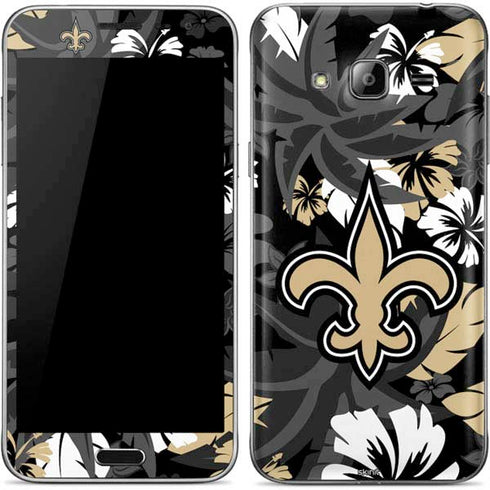 NFL New Orleans Saints Tropical Print Galaxy J3 Skin