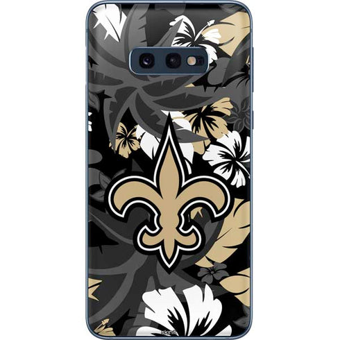 NFL New Orleans Saints Tropical Print Galaxy S10e Skin
