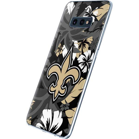 NFL New Orleans Saints Tropical Print Galaxy S10e Skin