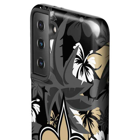 NFL New Orleans Saints Tropical Print Galaxy S21 FE Pro Case