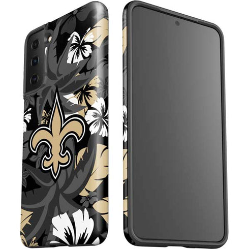 NFL New Orleans Saints Tropical Print Galaxy S21 FE Pro Case