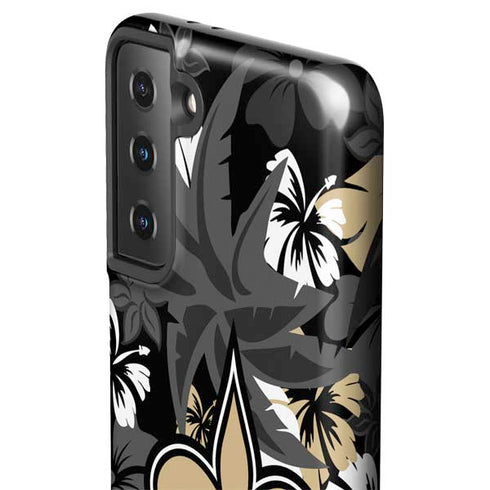 NFL New Orleans Saints Tropical Print Galaxy S21 Plus 5G Pro Case
