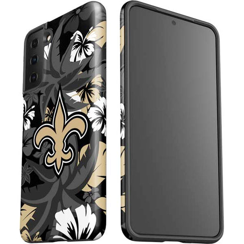 NFL New Orleans Saints Tropical Print Galaxy S21 Plus 5G Pro Case