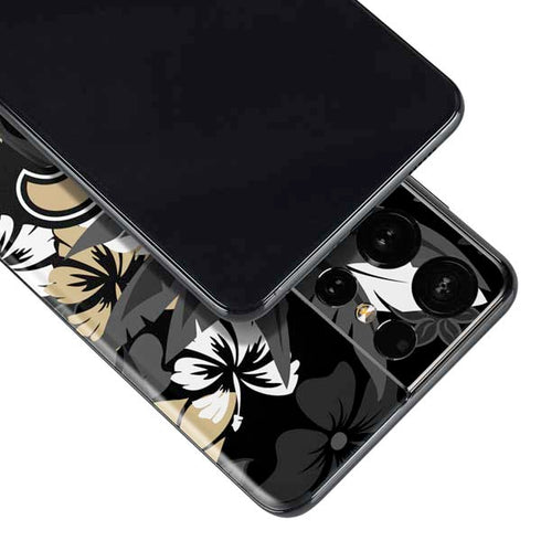 NFL New Orleans Saints Tropical Print Galaxy S21 Ultra 5G Skin
