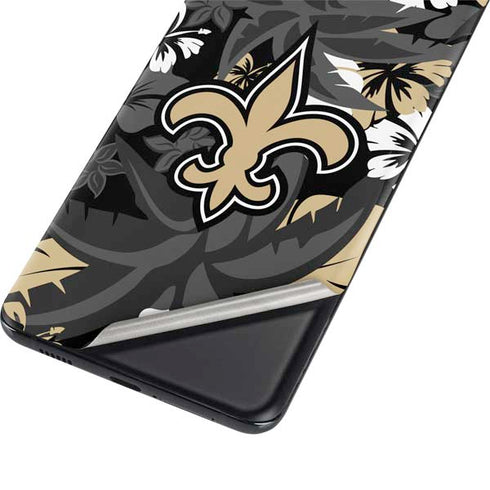 NFL New Orleans Saints Tropical Print Galaxy S21 Ultra 5G Skin