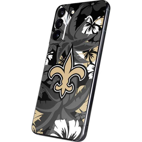 NFL New Orleans Saints Tropical Print Galaxy S22 Plus Skin