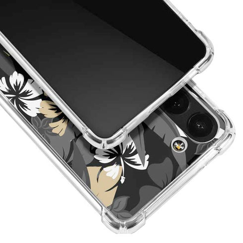 NFL New Orleans Saints Tropical Print Galaxy S23 Plus Clear Case