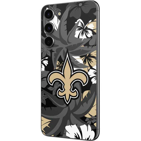 NFL New Orleans Saints Tropical Print Galaxy S23 Plus Skin
