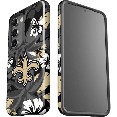 NFL New Orleans Saints Tropical Print Galaxy S23 Pro Case