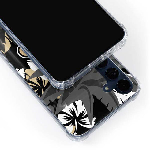 NFL New Orleans Saints Tropical Print Galaxy S24 Clear Case