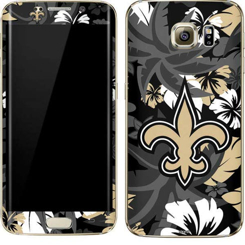 NFL New Orleans Saints Tropical Print Galaxy S7 Edge Skin