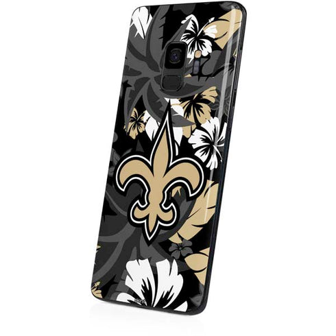 NFL New Orleans Saints Tropical Print Galaxy S9 Skin