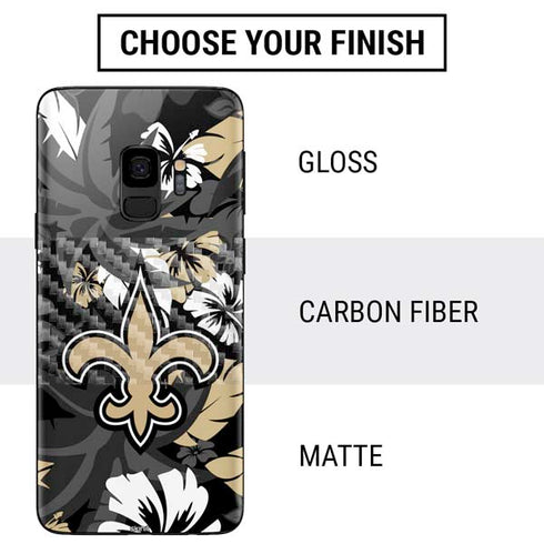 NFL New Orleans Saints Tropical Print Galaxy S9 Skin
