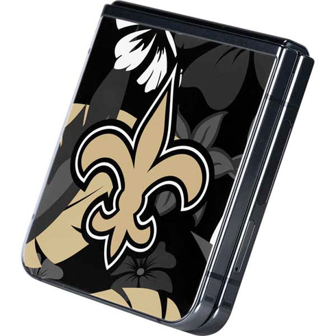 NFL New Orleans Saints Tropical Print Galaxy Z Flip5 5G Skin